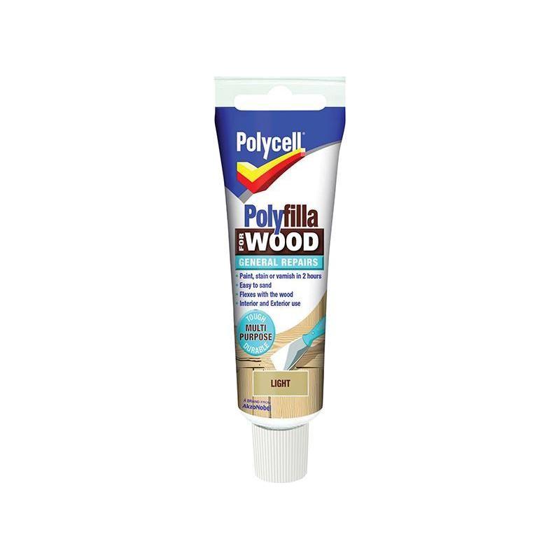 Polycell Polyfilla For Wood General Repairs Tube Light 330g Polycell - RockBottom Nothampton
