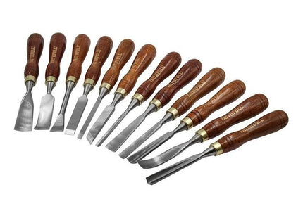 Faithfull Wood Carving Chisels Set in Case, 12 Piece Faithfull - RockBottom Northampton