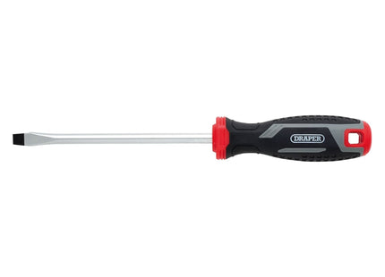 Draper Slotted Soft Grip Screwdriver, SL8 x 150mm Draper - Town Tools