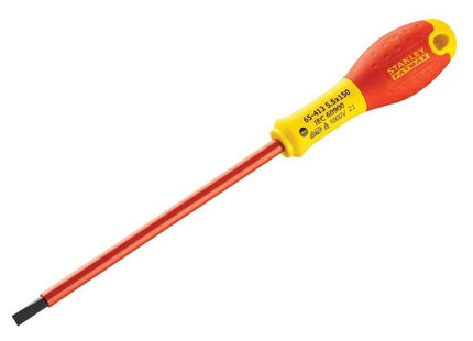 Stanley® Hand Tools FatMax® VDE Insulated Screwdriver Parallel Tip 5.5 x 150mm STANLEY® Hand Tools - RockBottom Nothampton