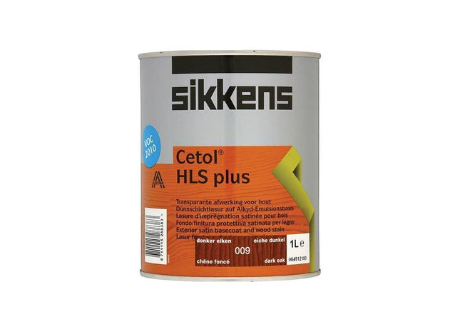 Sikkens Cetol HLS Plus Translucent Woodstain Dark Oak 1 litre Sikkens - RockBottom Nothampton