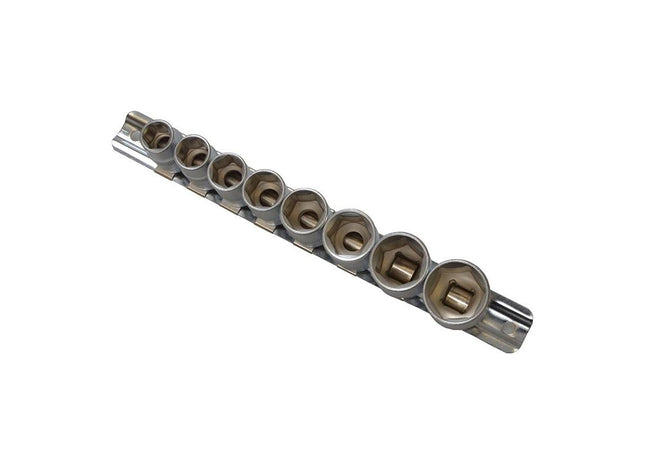 Bluespot Tools 3/8in Drive Socket Set on Rail, 8 Piece BlueSpot Tools - RockBottom Northampton