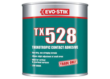 Evo-Stik TX528 Thixotropic Contact Adhesive 1 Litre EVO-STIK - RockBottom Northamptin