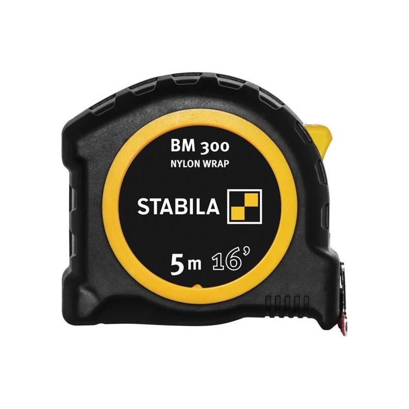 Stabila BM 300 Robust Pocket Tape 5m/16ft (Width 27mm) Stabila - RockBottom Nothampton