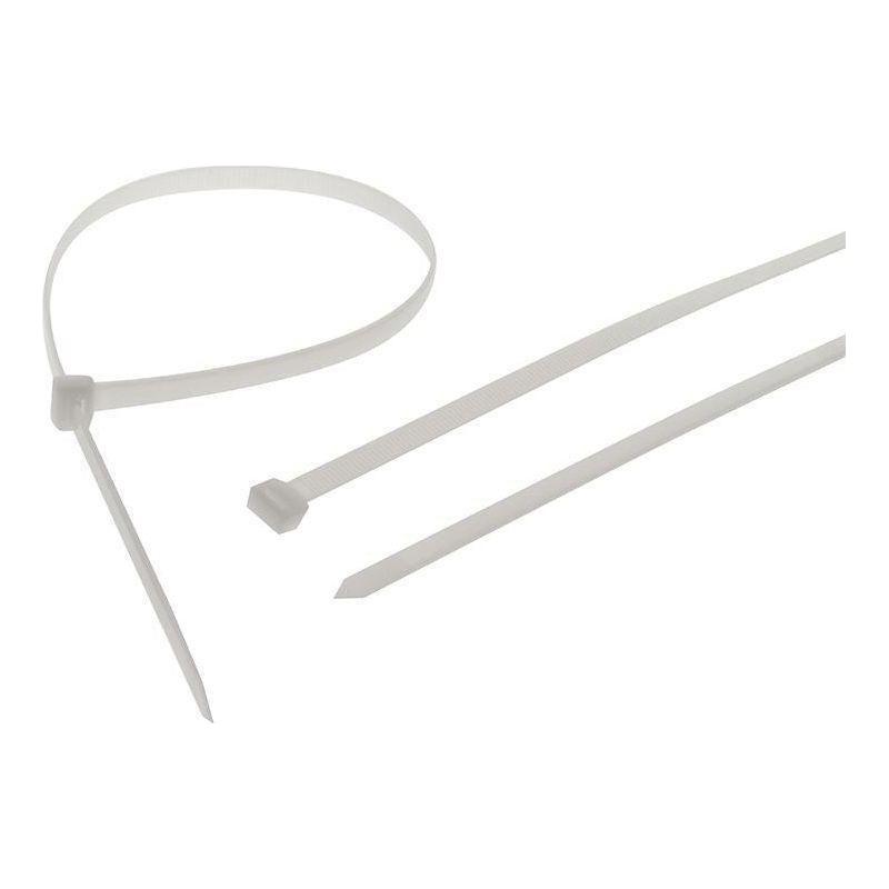Faithfull Heavy-Duty Cable Ties White 9.0 x 600mm (Pack 10) Faithfull - RockBottom Northampton