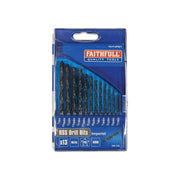Faithfull HSS Drill Bit Set of 13 1/16-1/4 x 1/64 Faithfull - RockBottom Northampton