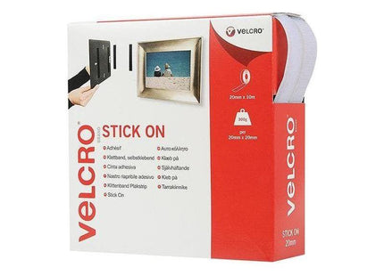Velcro® Brand VELCRO® Brand Stick On Tape 20mm x 10m White VELCRO® Brand - RockBottom Northampton
