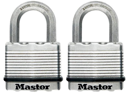 Master Lock Excell™ Laminated Steel 50mm Padlock - 25mm Shackle - Keyed Alike x 2 Master Lock - RockBottom Northampton