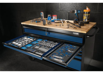 Draper BUNKER Workbench Roller Tool Cabinet, 10 Drawer, 56", Blue 08237 Draper - Town Tools 