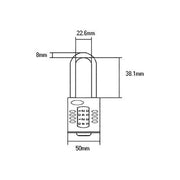 Squire CP50/1.5 Combination Padlock 4-Wheel 50mm Long Shackle 38mm Squire - RockBottom Nothampton