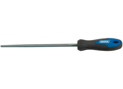 Draper Soft Grip Engineer's Round File and Handle, 200mm 44955 Draper - Town Tools 