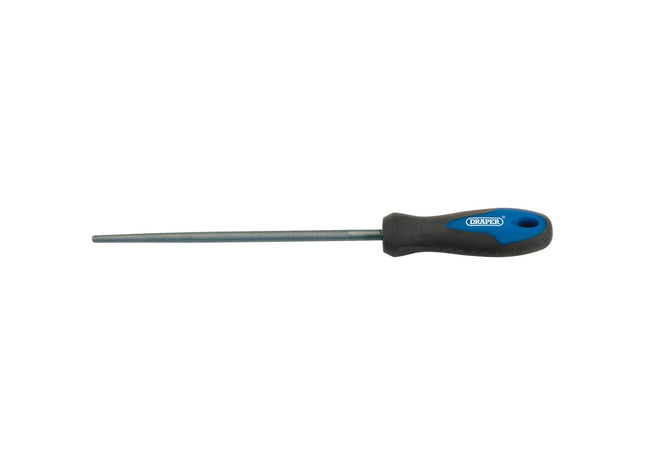 Draper Soft Grip Engineer's Round File and Handle, 200mm 44955 Draper - Town Tools 