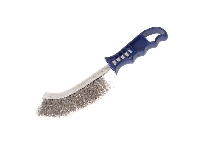 Faithfull Wire Scratch Brush Stainless Steel Blue Handle Faithfull - RockBottom Northampton