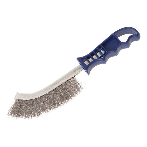 Faithfull Wire Scratch Brush Stainless Steel Blue Handle Faithfull - RockBottom Northampton
