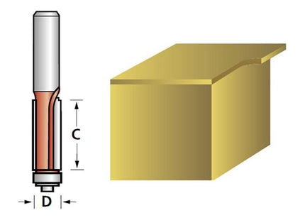 Faithfull Router Bit TCT Mini Trim 6.3mm x 12.7mm 1/4in Shank Faithfull - RockBottom Northampton