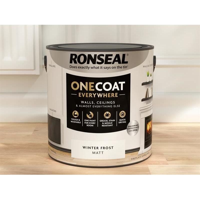 Ronseal One Coat Everywhere Interior Winter Frost Matt 2.5 litre Ronseal - RockBottom Nothampton
