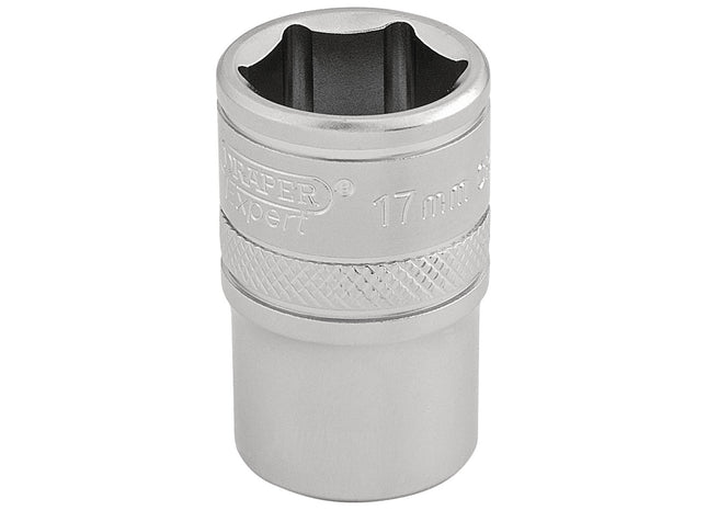 Draper 6 Point Metric Socket, 1/2" Sq. Dr., 17mm 16607 Draper - Town Tools 