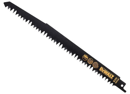 Dewalt Power Tools HCS Reciprocating Blade for Wood, Fast Cuts 240mm x 5/6.5 TPI Pack of 5 DeWALT Power Tools - RockBottom Northampton
