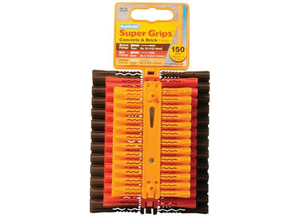 Plasplugs SAP 505 Solid Wall Super Grips™ Fixings Assorted (150) Plasplugs - RockBottom Nothampton