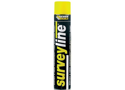 Everbuild Sika Survey Line® Marker Spray Yellow 700ml Everbuild Sika - RockBottom Northamptin