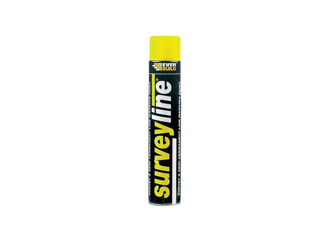 Everbuild Sika Survey Line® Marker Spray Yellow 700ml Everbuild Sika - RockBottom Northamptin