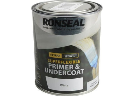 Ronseal Superflexible Primer & Undercoat White 750ml Ronseal - RockBottom Nothampton