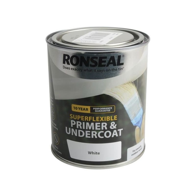 Ronseal Superflexible Primer & Undercoat White 750ml Ronseal - RockBottom Nothampton