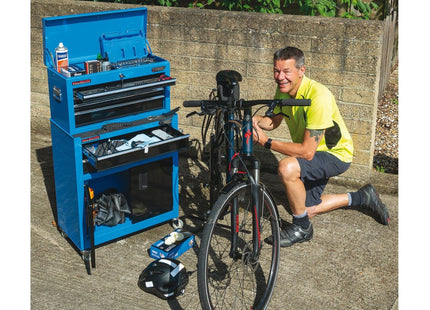 Draper Combined Roller Cabinet and Tool Chest, 6 Drawer, 24", Blue 19563 Draper - Town Tools 