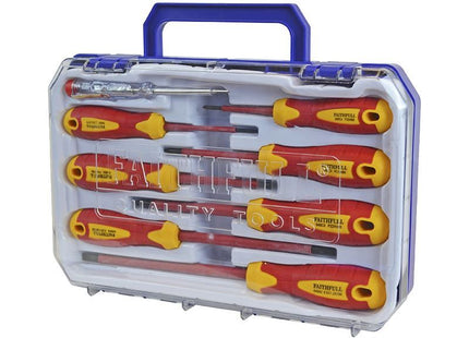 Faithfull VDE Soft Grip Screwdriver Set (Case), 8 Piece Faithfull - RockBottom Northampton