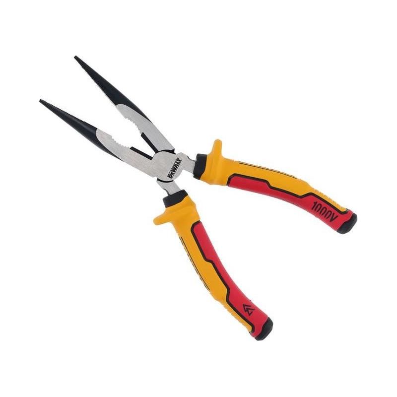 Dewalt VDE Long Nose Pliers 200mm Dewalt - RockBottom Northampton