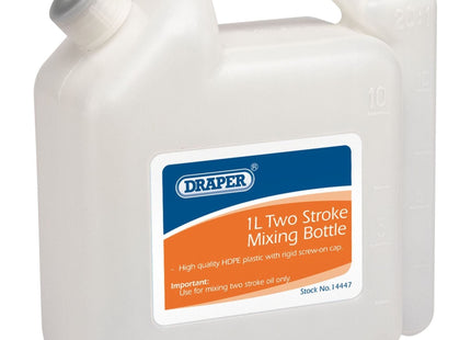 Draper Two Stroke Mixing Plastic Bottle, 1L 14447 Draper - Town Tools 