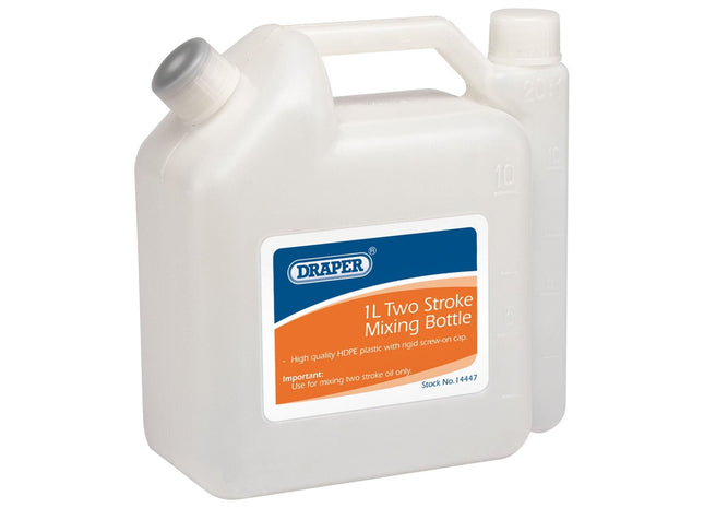 Draper Two Stroke Mixing Plastic Bottle, 1L 14447 Draper - Town Tools 
