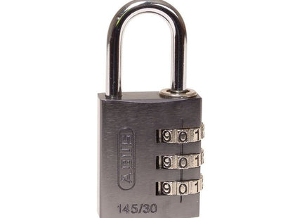 Abus Mechanical 145/30 30mm Aluminium Combination Padlock Titanium 46585 ABUS Mechanical - RockBottom Northampton 