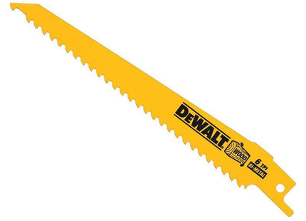 Dewalt Power Tools Bi-Metal Reciprocating Blade for Wood with Nails 152mm (Pack 5) DeWALT Power Tools - RockBottom Northampton
