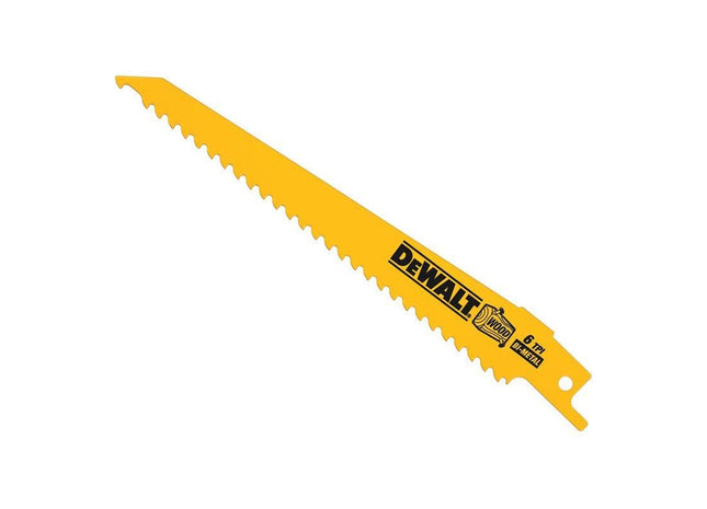 Dewalt Power Tools Bi-Metal Reciprocating Blade for Wood with Nails 152mm (Pack 5) DeWALT Power Tools - RockBottom Northampton