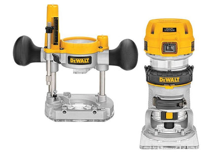 Dewalt Power Tools D26204K 1/4in Premium Plunge & Fixed Base Combi Router 900W 110V DeWALT Power Tools - RockBottom Northampton