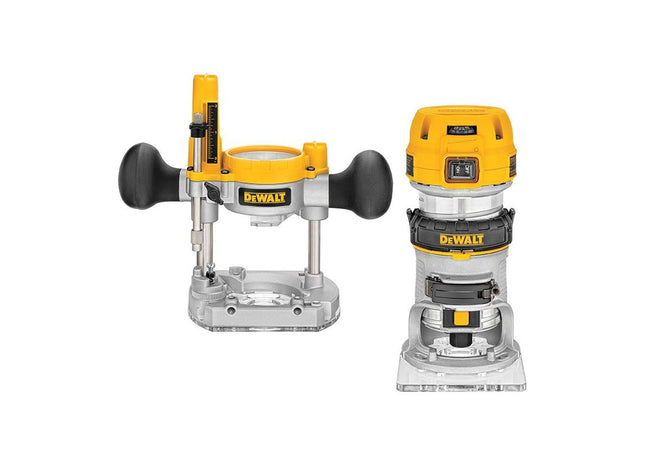 Dewalt Power Tools D26204K 1/4in Premium Plunge & Fixed Base Combi Router 900W 110V DeWALT Power Tools - RockBottom Northampton