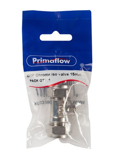 BRF brass/chrome isolation valve 15mm (Pk1)