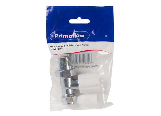 KwikPak straight radiator valve 15mm (Pk1)