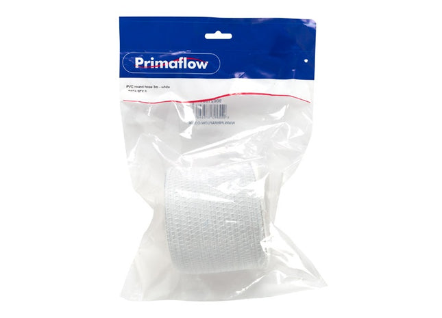 KwikPak ventilation PVC round hose 3m - white