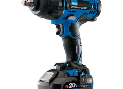 Draper Storm Force 20V Mid-Torque Impact Wrench, 1/2" Sq. Dr., 400Nm, 1 x 4.0Ah Draper - Town Tools 
