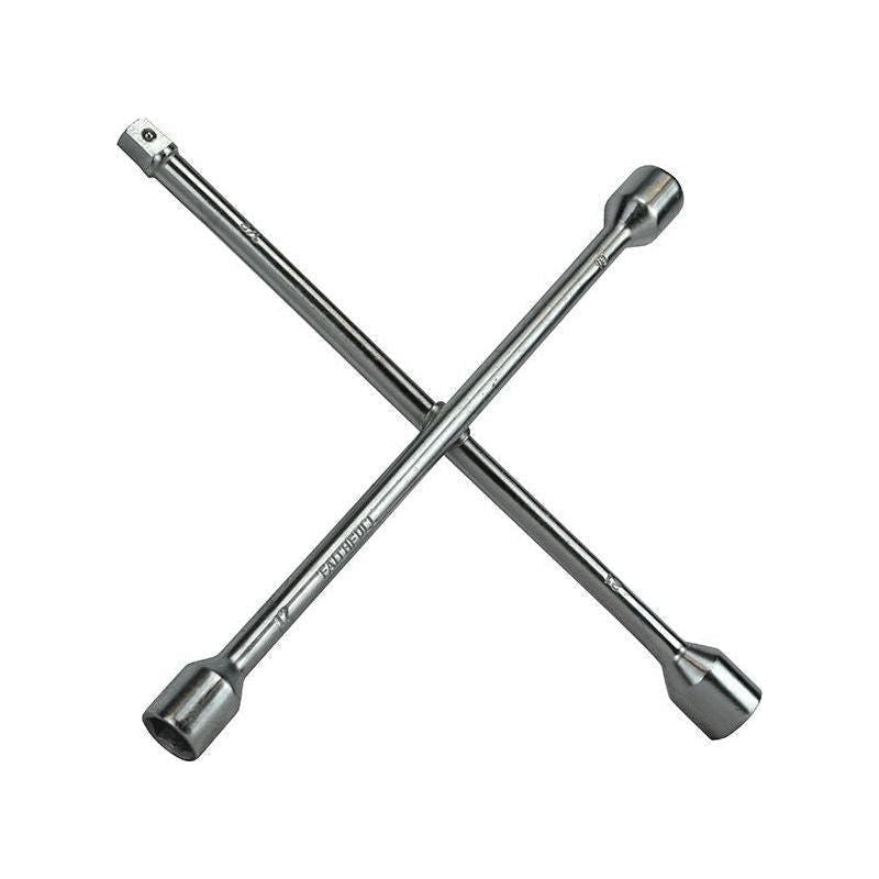 Faithfull 4-Way Wheel Brace Chrome Plated 14in Faithfull - RockBottom Northampton