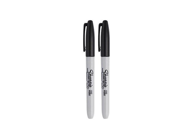Sharpie® Fine Tip Permanent Marker Black (Pack 2) Sharpie® - RockBottom Nothampton