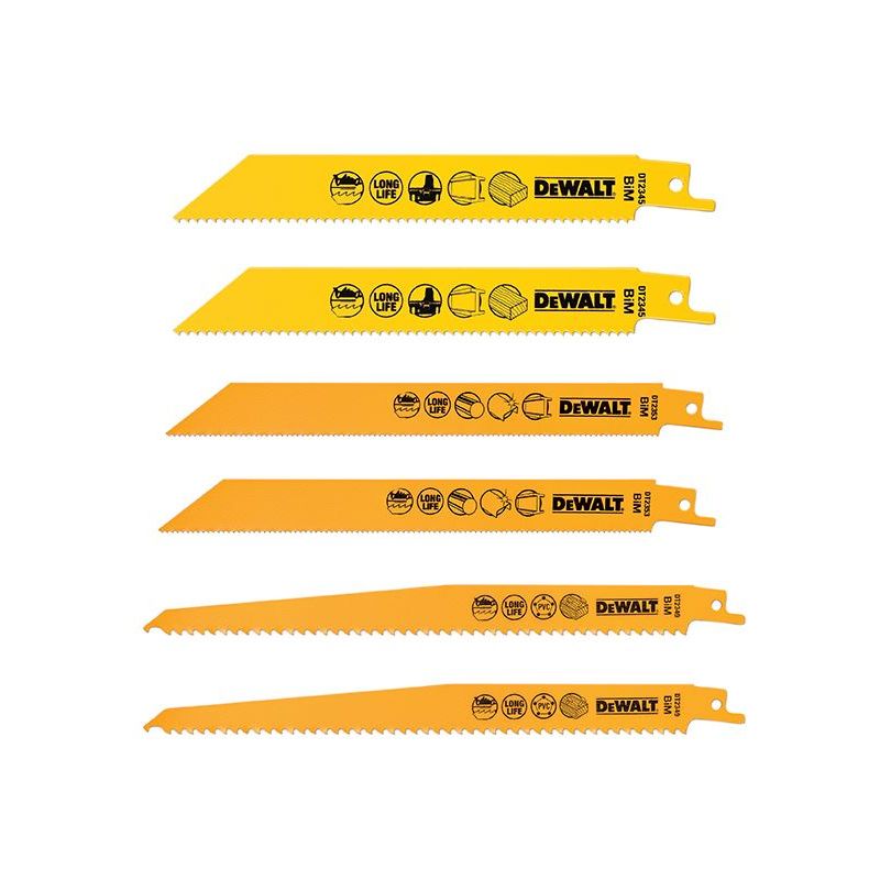 Dewalt Power Tools DT2444 Reciprocating Saw Blade Set, 6 Piece DeWALT Power Tools - RockBottom Northampton