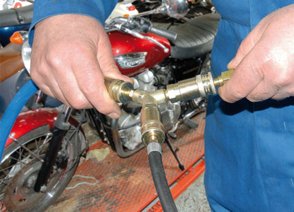 Draper PCL Twin Standard Coupling, 2 x Male Couplings, 1 x Tailpiece 25855 Draper - Town Tools 