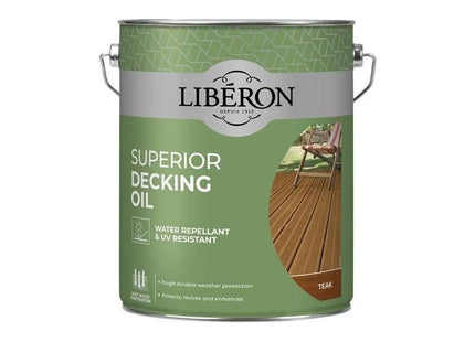 Liberon Superior Decking Oil Teak 5 litre Liberon - RockBottom Northampton