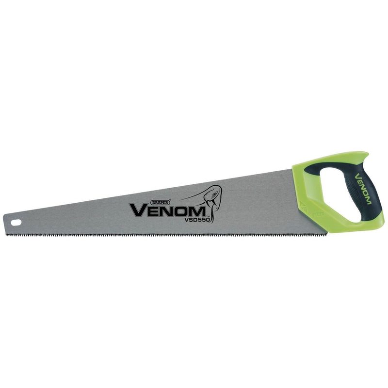 Draper Venom First Fix Double Ground Handsaw, 550mm, 7tpi/8ppi Draper - Town Tools 