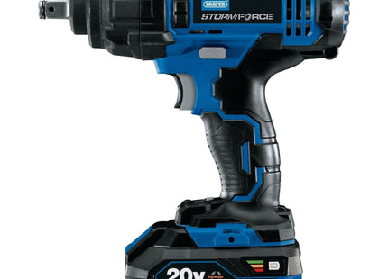 Draper Storm Force 20V Mid-Torque Impact Wrench, 1/2" Sq. Dr., 400Nm, 1 x 4.0Ah Draper - Town Tools 