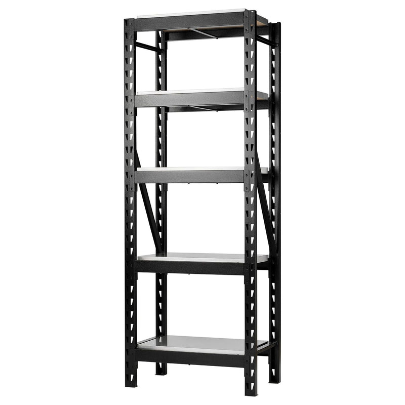 Bunker 22 Piece Modular 5 Tier Racking with Stainless Steel Shelving, 750mm Draper - Town Tools