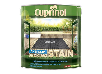 Cuprinol Anti-Slip Decking Stain Black Ash 2.5 litre Cuprinol - RockBottom Northampton